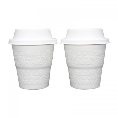 7.5 OZ biodegradável sem vazamento bagaço café expresso xícaras de café